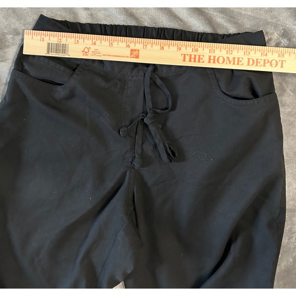 3 pairs Greys Anatomy Black Scrub Women XST Polyester Rayon Drawstring Waist - Picture 8 of 10